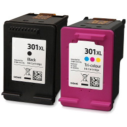 Combo pack cartucce rigenerate HP 301XL - Nero e Colore