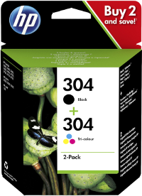 Combo pack cartucce originali HP 304 nero/tricromia  (3JB05AE)